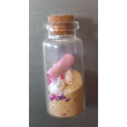 Magnet bouteille grain de sable et coquillage