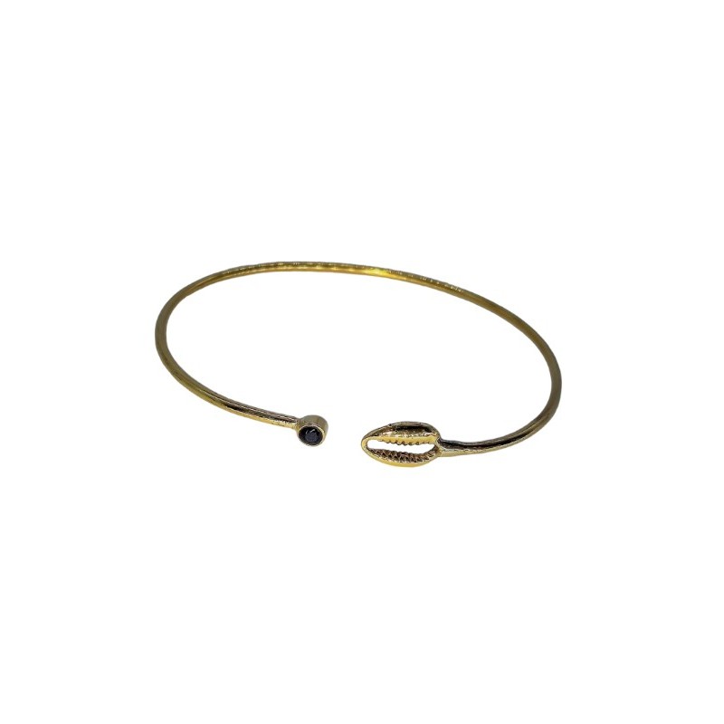 Bracelet en laiton avec pierre naturelle N° 20 cauri
