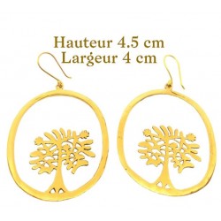 Boucle d'oreille en laiton "arbre de vie"N°16