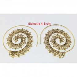 Boucle d'oreille ( créole dorée) en laiton N°18