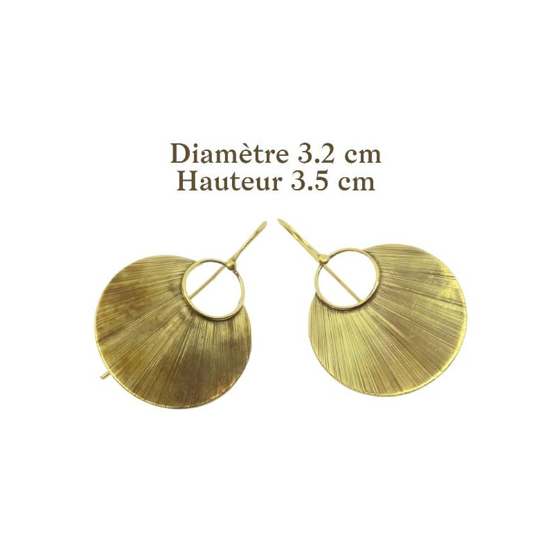 Boucle d'oreille en laiton N°25