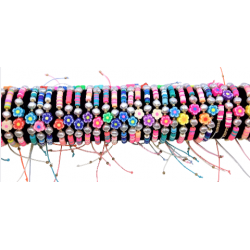 Bracelet fimo fleur et coeur