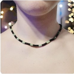 Collier surfeur bois couleur nude