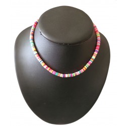 Colored fimo bead necklace
