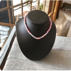 Colored fimo bead necklace