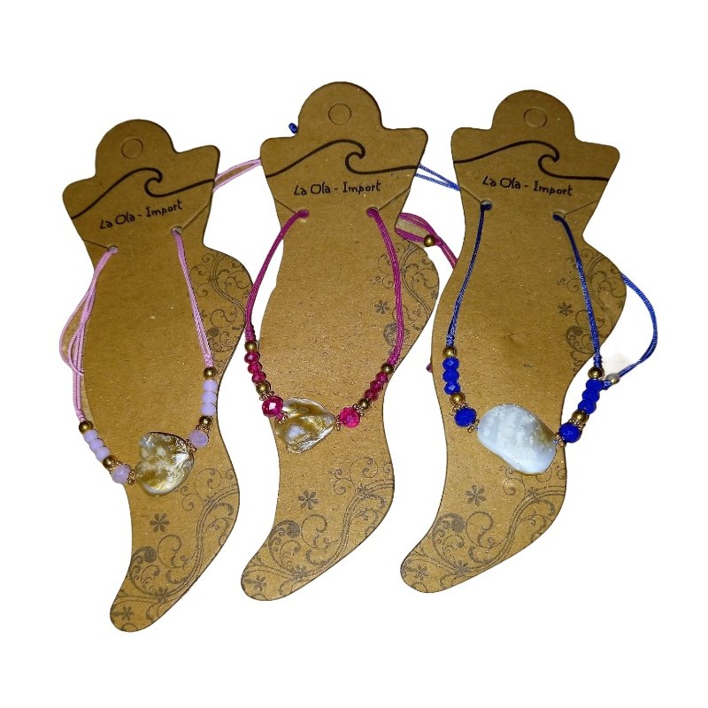 Chevillière avec perles et nacre