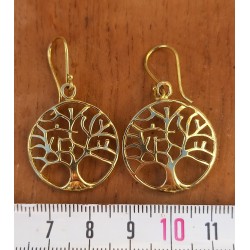 Boucle d'oreille en laiton "arbre de vie" N°23