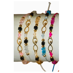 Bracelet infiny et "coeur" perles colorées