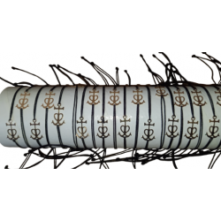 Bracelet filigrane croix de camargue dorée