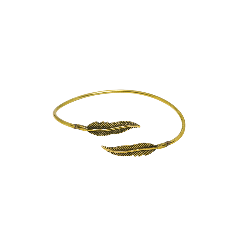 Bangle laiton ajustableen forme de plume