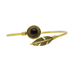 Bangle Plume avec pierre naturelle