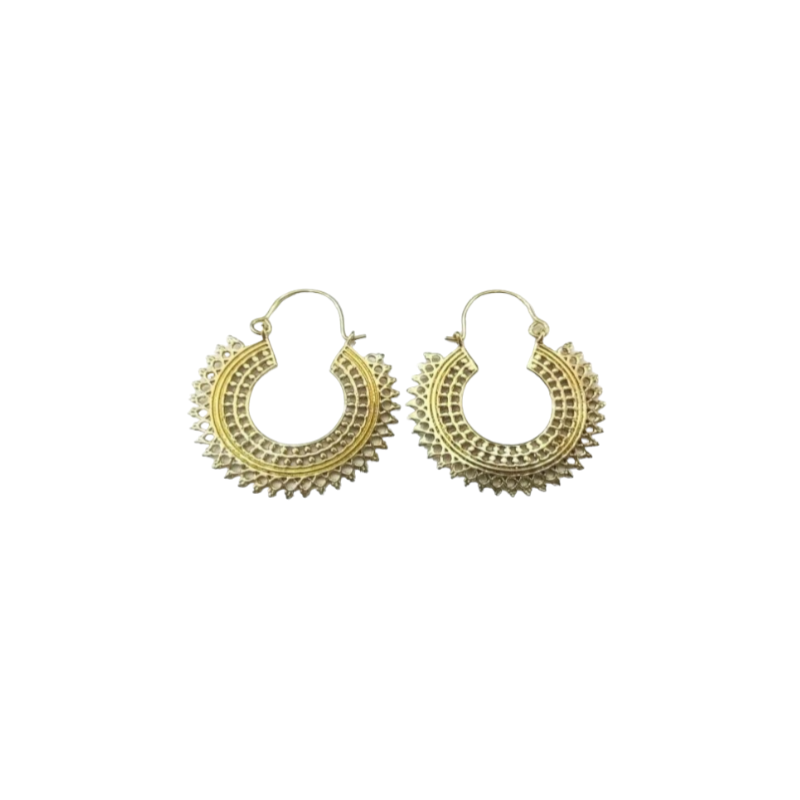 Boucles d'oreilles tribales en laiton