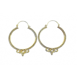 Boucles d'oreille XL laiton style "bohème chic"