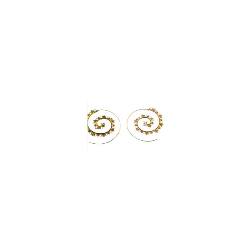 Boucles d'oreille laiton spirale Ø3 cm