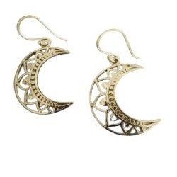 Boucles D'oreilles laiton "croissant de lune"