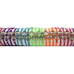 Bracelet peace nylon coloré