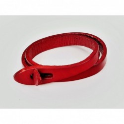 Bracelet en cuir rouge "Wrap"