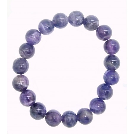 Lot De 2 Bracelets Ajustables En Améthyste Violette Pour Femme - Frival