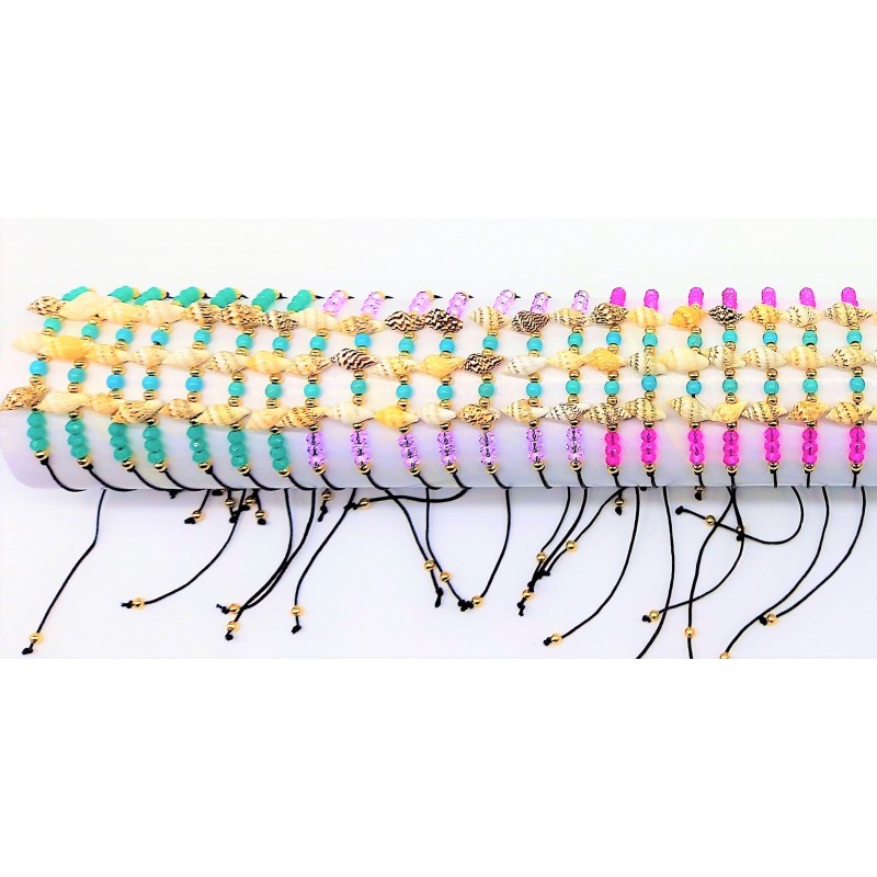 Bracelet Fantaisie Vintage Perles Colorées – état D'usage Correct