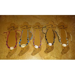 Chevillères perles et cauris