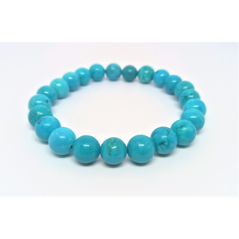 Bracelet turquoise (Howlite) Ø8 mm